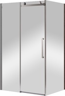 Душевой уголок 150х100х195 см, раздвижная дверь, профиль хром, стекло-прозрачное, Stylus M ZZ