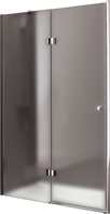 Дверь в нишу 1000хh1950мм, (980-1008)х1950, с неподв. сегмент, "Левая" петли лев, (стек/текстур"Punto", 6мм, фурнит. цв.хром), Verona ZZ