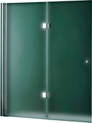 Штора на ванну складная 2-х секционная, 1200х1450мм, крепление слева (стекло текстурное Punto 6мм, фурнит.цв.хром),Verona ZZ