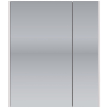 Шкаф зеркальный PRIME, 60 см, 2 дверцы, 2 стеклянные полки, белый ZZ