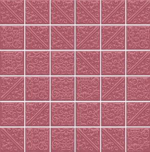 Ла-Виллет розовый темный глянцевый ZZ|30,1х30,1