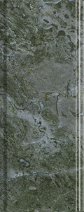 Бордюр Серенада зелёный глянцевый обрезной 12х30