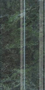 Плинтус Серенада зелёный глянцевый обрезной 15x30