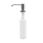 Дозатор для жидкого мыла или иного моющего средства, встраиваемый в столешницу в ванной или на кухне,цв. белый /хром, ZZ