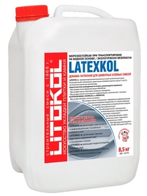 Добавка латексная для цементных клеевых смесей; морозостойкая при транспортировке LATEXKOL - м 8,5 кг ZZ