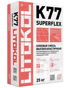 Клеевая смесь SuperFlex K77 белый 25 кг.ПП ZZ