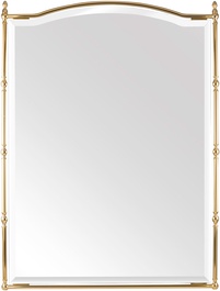 Зеркало прямоугольное h87х 65см, в металлической раме, (цв.золото), Mirella ZZ