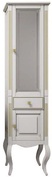 Пенал Лаура напольный 360x452x1800 мм, правый, цвет белый с зол. патиной ZZ