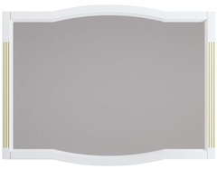 Зеркало Лаура 120, 1180x900*22 мм, цвет белый с зол. патиной, крепеж в комплекте ZZ