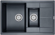 Мойка кухонная Paulmark Feste PM237850-BLM черный металлик| 49x77x19
