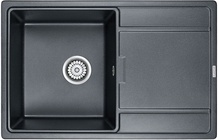 Мойка кухонная Paulmark Flugen PM217850-BLM черный металлик| 50x78x20 товар