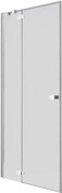Дверь распаш. с неподв.сегментом,для монтажа с бок.панелью, 1200(1170-1195)хh1950мм,вход 655мм,петли слева, (стекло 6мм, прозр.,фурн.хром/пол/алюм) ZZ