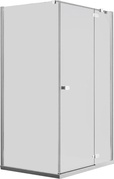 Дверь распаш.с неподв.сегментом,для монтажа с бок. панелью, 1200(1170-1195)хh1950мм,вход 655мм,петли/прав, (стекло 6мм, прозр., фурн.хром/пол/алюм) ZZ
