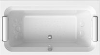 Ванна акриловая "Хельга",185х100 см, каркас, 2 подголовн, фронт./торц.панели, ГМ "Люкс Chrome", см-ль/излив "МиниБриз/Линкольн мал." ZZ