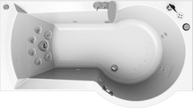 Акриловая ванна Radomir Валенсия Спортивный Chrome 170x95 правая с пультом| 170x95x48