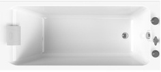 Ванна акриловая "Агата", 150х70 см, БЕЗ каркаса, слива-перелива и панели, белая ZZ