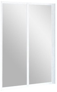 Шторка VS2 105 см для ванны двух-элементная, профиль белый, стекло Грейп ZZ