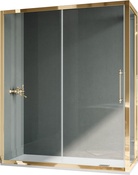 Дверь сдвиж 2-х секц в нишу или для бок стенки, 152-158хh200см,вход 64см,правая/левая, (проф цв.бронза,ст.6мм прозр.StarClean), Villa Borchese ZZ