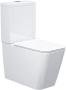 Унитаз напольный CUBE 3, безободковый, цвет белый, с крышкой-сиденьем микролифт
