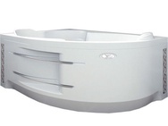 Ванна акриловая "Ирма 3", 1600х1050x480 мм, левая, БЕЗ каркаса, слива-перелива и панели, белая ZZ