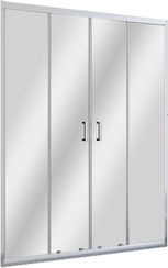 Душевой уголок Эстерсунд 120x80х200 см, двери раздвижные, профиль хром матовый, стекло матовое, прямоугольный, ZZ
