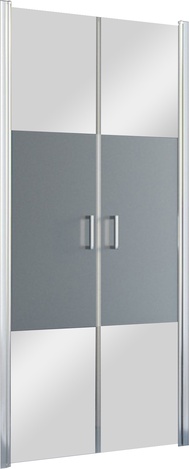 Душевая дверь 90х195 см, распашная, профиль-хром, стекло-Frost line 6 мм, XX