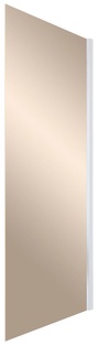 Душевая перегородка EAF NOVO 116, неподвижная, 116x190 см, профиль белый стекло бронза + покрытие BriteGuard, ZZ