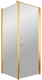 Душевое ограждение EP-Fis, 90x90x1900 мм, правое, профиль золотой., стекло сатин рисунок прозрачный ZZ