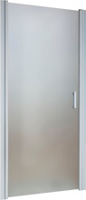 Дверь в нишу EP 95*190 см, одностворчатая распашная, универсальная, профиль хром матовый, стекло сатин, с покрытием BriteGuard ZZ