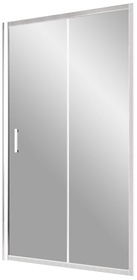 Дверь в нишу ZP, 130*190 см, двухсекционная раздвижная, профиль белый, стекло прозрачное ZZ