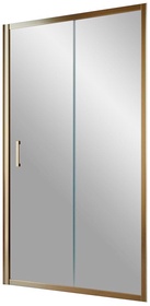 Дверь в нишу ZP, 125x190 см, двухсекционная раздвижная, профиль бронза, стекло шиншилла ZZ