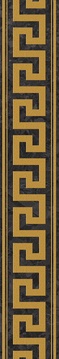 Fascia Greca Nero/Oro Sabbiato Lap. XXZZ| 9,8x60