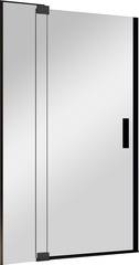 Дверь для душа в нишу, 1112-1212хh2000мм, раздвижная с неподв.сегментом, правая/левая, (стекло 8мм, тонированное, профиль черный), Extra ZZ