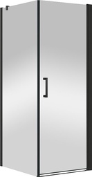 Душевой уголок 900x900хh1900мм, квадратн., правый/левый, распашная дверь, (стекло прозрачное 6мм, фурн.цв.черный мат.), Orta ZZ