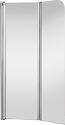 Душевая шторка на ванну, складная, правая /левая, 1140хh1400мм, (профиль цв.хром, стекло прозрачное 5мм), Vincea ZZ