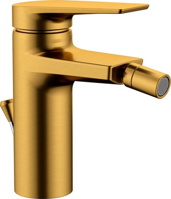 Смеситель для биде Wasserkraft Aisch 5506, донный клапан в компл.,  матовое золото, ZZ